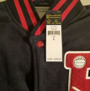 NWT Polo Pwing varsity bomber. Size L